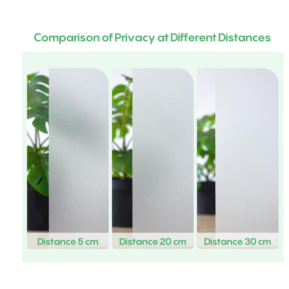 Window Privacy Film Frosted Glass Static Cling UV Insulation 17.5"x78.7" - Picture 4 of 9